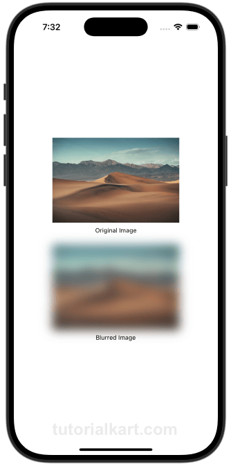 SwiftUI Example to Apply Blur to Image with Radius of 10